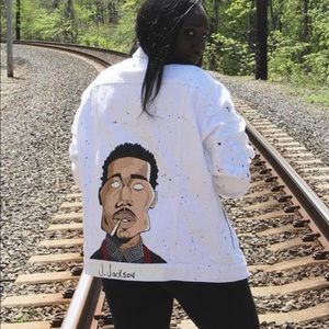 White denim jacket